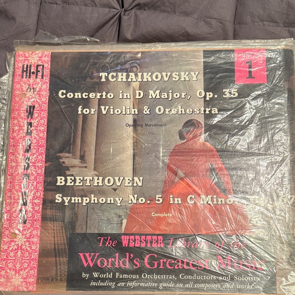Tchaikovsky and Beethoven Vinyl Record volumes, 1, 8, 9, 10, 11, 15, 16